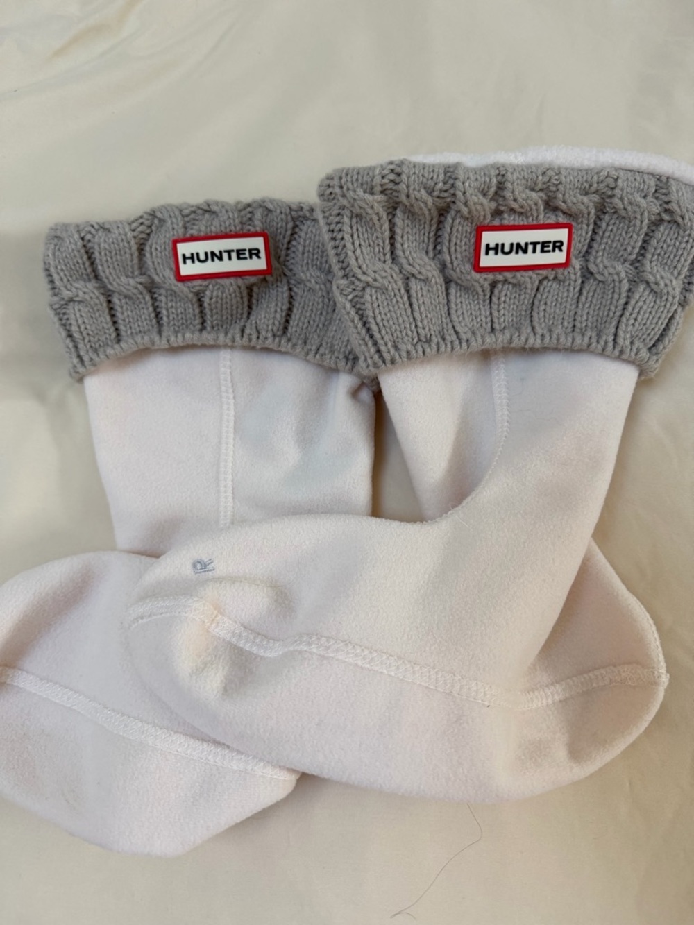 Hunter Stitch Cable Cuff Short Boot Socks- Hunter Grey